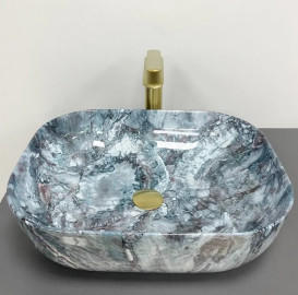 Раковина для ванної VBI Bergamo 50х40 см кераміка Blue Tourmaline Glossy VBI-012504