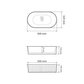 Раковина для ванної кімнати VBI BIELLA 50x42 см кераміка білий VBI-014000