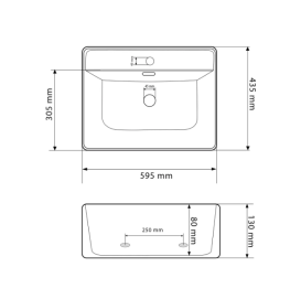 Раковина для ванной VBI BITONTO M 59,5x43,5 см керамика белый VBI-015701