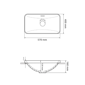 Раковина для ванної кімнати VBI BITRITTO 57x40 см кераміка білий VBI-018024