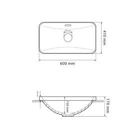 Раковина для ванной VBI BITRITTO M 60x41 см керамика белый VBI-018025