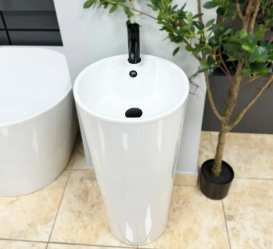 Раковина для ванної кімнати VBI Bolonia 40x40 см підлоговий кераміка білий VBI-019000