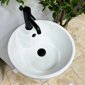 Раковина для ванної кімнати VBI Bolonia 40x40 см підлоговий кераміка білий VBI-019000