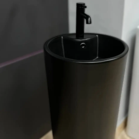 Раковина для ванной VBI Bolonia 40x40 см напольный керамика черный матовый VBI-019003