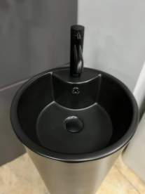 Раковина для ванной VBI Bolonia 40x40 см напольный керамика черный матовый VBI-019003