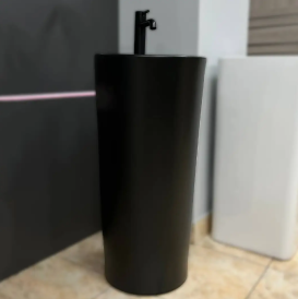 Раковина для ванной VBI Bolonia 40x40 см напольный керамика черный матовый VBI-019003