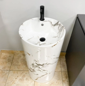 Раковина для ванной VBI BOLONIA CARRARA 47x46,5 см керамика мрамор VBI-019013