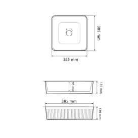 Раковина для ванной VBI BOLZANO 38,5x38,5 см керамика белый VBI-013800