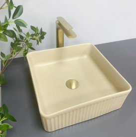 Раковина для ванної кімнати VBI BOLZANO 38,5x38,5 см кераміка бежевий матовий VBI-013802