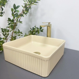 Раковина для ванної кімнати VBI BOLZANO 38,5x38,5 см кераміка бежевий матовий VBI-013802