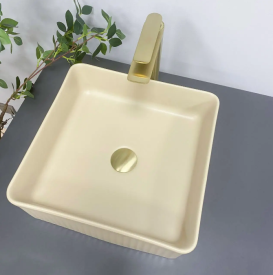 Раковина для ванної кімнати VBI BOLZANO 38,5x38,5 см кераміка бежевий матовий VBI-013802