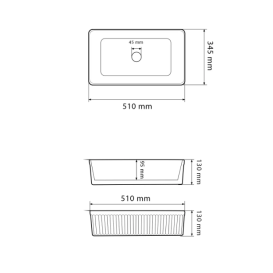 Раковина для ванной VBI BRESCIA 51x34,5 см керамика бежевый матовый VBI-013902