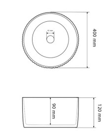Раковина для ванной VBI Brindisi M ⌀40 см керамика Stains Glossy VBI-014103