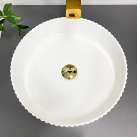 Раковина для ванної кімнати VBI BRINDISI M 41,5x41,5 см кераміка білий VBI-014102