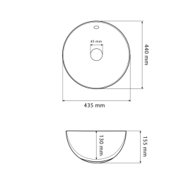 Раковина для ванной VBI BRUNICO 43,5x44 см керамика белый VBI-015200