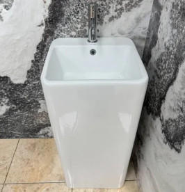 Раковина для ванної VBI Caliato 40х39 см підлогова кераміка білий VBI-019029