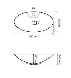 Раковина для ванной VBI Carovilli 60×38 см керамика белый VBI-015504