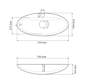 Раковина для ванної кімнати VBI CESENA 73x41 см кераміка білий VBI-015501