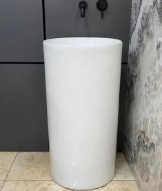 Раковина для ванної VBI Cirella для підлоги ⌀45 см кераміка білий VBI-019024