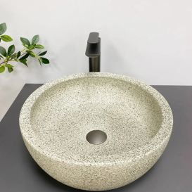 Раковина для ванной VBI CORRIDONIA 41,5x41,5 см керамика бежевый камень матовый VBI-016100