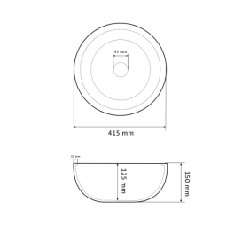 Раковина для ванной VBI CORRIDONIA 41,5x41,5 см керамика бежевый камень матовый VBI-016100