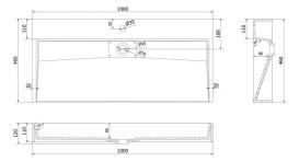 Раковина для ванной VBI Este 100х46 см искусственый камень белый VBI-019921