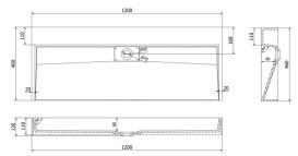 Раковина для ванної VBI Este 120х46 см штучний камінь білий VBI-019926