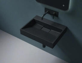 Раковина для ванной VBI Este 50х38 см искусственый камень черный VBI-019904