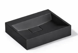 Раковина для ванной VBI Este 50х38 см искусственый камень черный VBI-019904