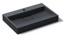 Раковина для ванной VBI Este 70х46 см искусственый камень черный VBI-019911