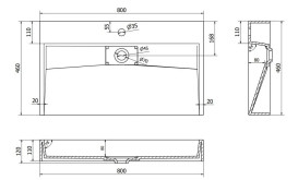 Раковина для ванной VBI Este 80х46 см искусственый камень белый VBI-019913