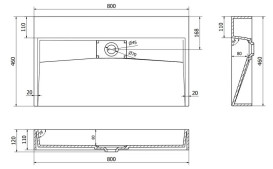 Раковина для ванной VBI Este 80х46 см искусственый камень белый VBI-019914