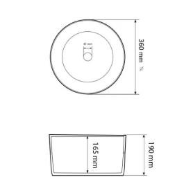 Раковина для ванної VBI Farini ⌀36 см кераміка білий VBI-016605