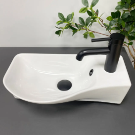 Раковина для ванної кімнати VBI FERMO L 45,5x24 см кераміка білий VBI-015609