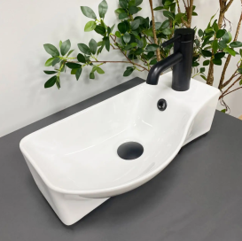 Раковина для ванної кімнати VBI FERMO L 45,5x24 см кераміка білий VBI-015609