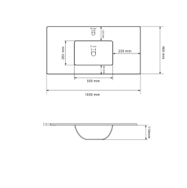 Раковина для ванной VBI FERRARA 100 100x46 см керамика белый VBI-018030