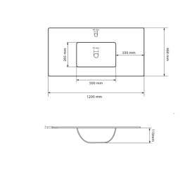 Раковина для ванної кімнати VBI FERRARA 120 100x46 см кераміка білий VBI-018031