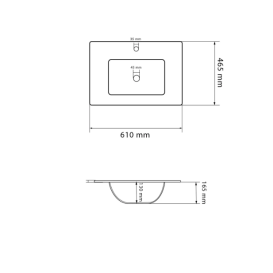 Раковина для ванной VBI Ferrara 61x46,5 см керамика белый VBI-018010
