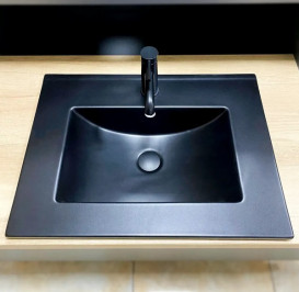 Раковина для ванной VBI Ferrara 62х46 см керамика черный матовый VBI-018042