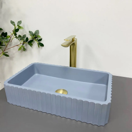Раковина для ванной VBI FLORENTIA 49x30 см конгломерат синий матовый VBI-015003