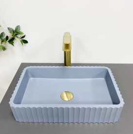 Раковина для ванной VBI FLORENTIA 49x30 см конгломерат синий матовый VBI-015003