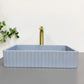 Раковина для ванной VBI FLORENTIA 49x30 см конгломерат синий матовый VBI-015003