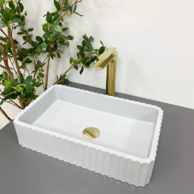 Раковина для ванной VBI FLORENTIA 49x30 см конгломерат серый матовый VBI-015002