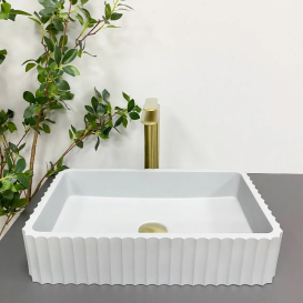 Раковина для ванной VBI FLORENTIA 49x30 см конгломерат серый матовый VBI-015002