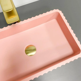 Раковина для ванной VBI FLORENTIA 49x30 см конгломерат розовый матовый VBI-015005