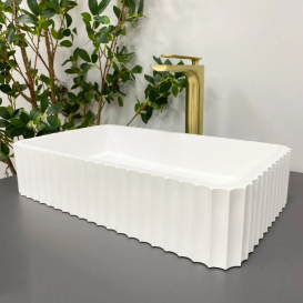 Раковина для ванной VBI FLORENTIA 49x30 см конгломерат белый матовый VBI-015000