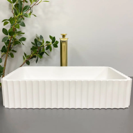 Раковина для ванной VBI FLORENTIA 49x30 см конгломерат белый матовый VBI-015000