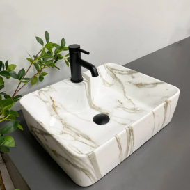 Раковина для ванной VBI FORLI 48x38 см керамика мраморный глянец VBI-011105