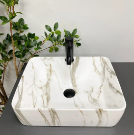 Раковина для ванной VBI FORLI 48x38 см керамика мраморный глянец VBI-011105