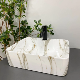 Раковина для ванной VBI FORLI 48x38 см керамика мраморный глянец VBI-011105